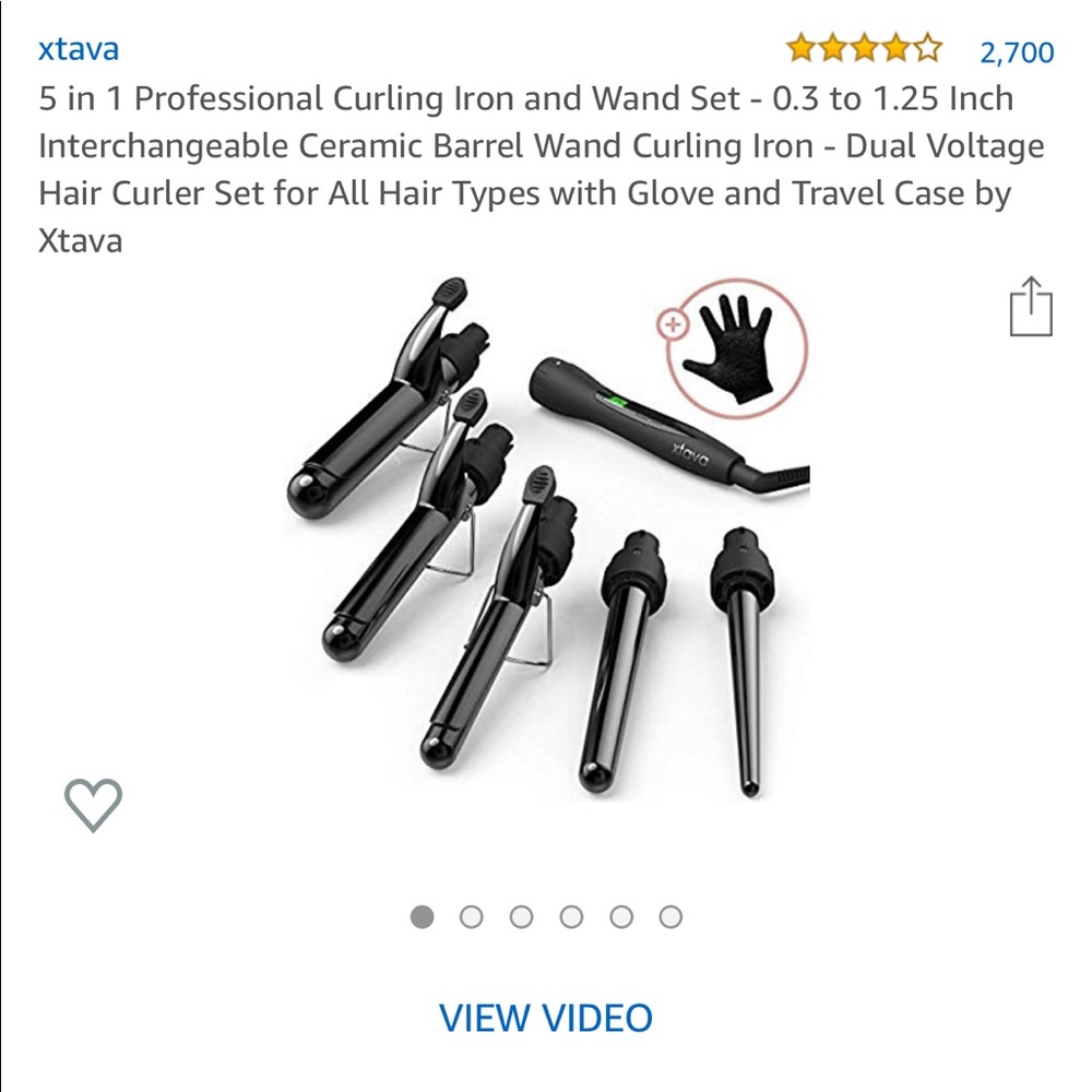 5 in 1 Curling Iron/Wand 0.3 to 1.25in by Xtava